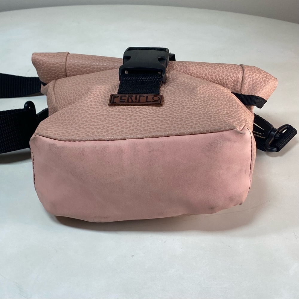 PERIPLO Santiago, Chile Handmade Crossbody Sling Outdoor Travel Bag Blush Pink - Picture 4 of 14